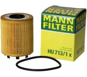 Фильтр масляный (высота 83мм) Opel Combo D / Fiat Doblo 1.4 (бензин) 2010- HU713/1x MANN (Германия)