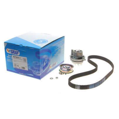 Комплект ГРМ + помпа (двигун: BSE, BSF) Volkswagen Passat B6 / Фольксваген Пассат Б6 1.6FSI 2005-2010 KP904-1 GRAF (Італія)
