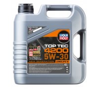 Синтетичне моторне масло 5W30 TOP TEC 4200 4L (BMW Longlife-04 / MB-Freigabe 229.31 / Opel OV 040 1547-G / OV 040 1547-D30 / Porsche C30 / VW 504 00/507 00) 3715 LIQUI MOLY (Німеччина)