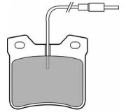 Тормозные колодки задние c датчиком (система ATE) MB Vito 638 1996-2003 LP667 DELPHI (США)