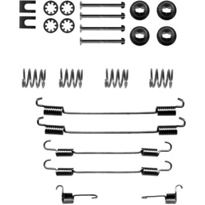 Комплект пружинок барабанных тормозныx колодок (229x42мм) Renault Kangoo 97-08 LY1111 DELPHI (США)