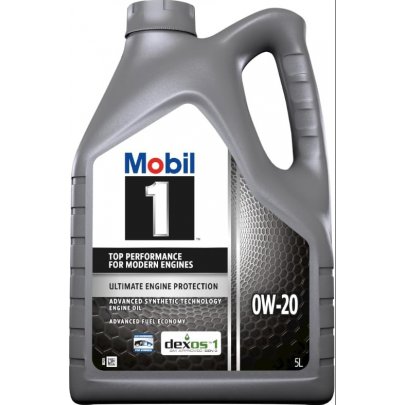 Синтетичне моторне масло 0W20 MOBIL1 5L (Chrysler MS 6395 / Dexos 1 Gen3 / Fiat 9.55535-CR1 / Ford WSS-M2C947-A / Ford WSS-M2C947-B1 / Ford WSS-M2C962-A1) MB0W20M15 MOBIL (США)