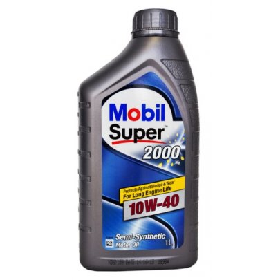 Синтетичне моторне масло 10W40 SUPER 2000 1L (MB 229.1 / VW 501.01 / VW 505.00) MB10W4020001 MOBIL (США)