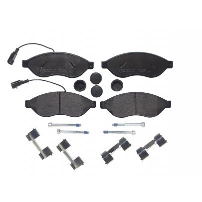 Тормозные колодки передние (с датчиком, нагрузка до 1.7т, не для повышенной нагрузки) Fiat Ducato II / Citroen Jumper II / Peugeot Boxer II 2006- P23144 BREMBO (Италия)