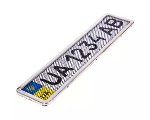 Рамка номерного знака нержавейка (с сеткой) PHC-55055 ELIT (Чехия)