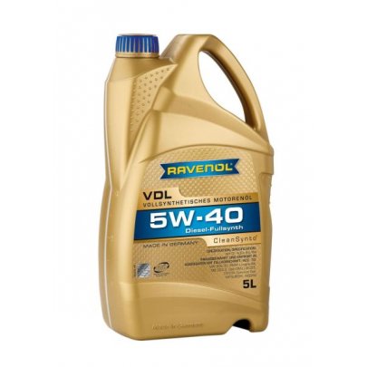 Синтетичне моторне масло 5W40 Cleansynto 5L (VW 505.00 / MB 229.3 / OPEL LL-B-025 / GM LL-B-025 / BMW LL-98 / MITSUBISHI / NISSAN / TOYOTA) VDLSAE5W405L RAVENOL (Германия)