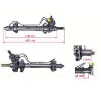 Рулевая рейка с гидроусилителем (восстановленная) Renault Kangoo / Nissan Kubistar 03-08 RE230R MSG (Италия)