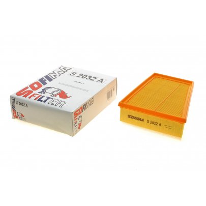 Фильтр воздушный (с поролоном) Renault Megane 3 / Рено Меган 3 1.5dCi / 1.6dCi / 1.9dCi / 1.2 / 1.4 / 1.6 (бензин) 2008-2016 S2032A SOFIMA (Испания)