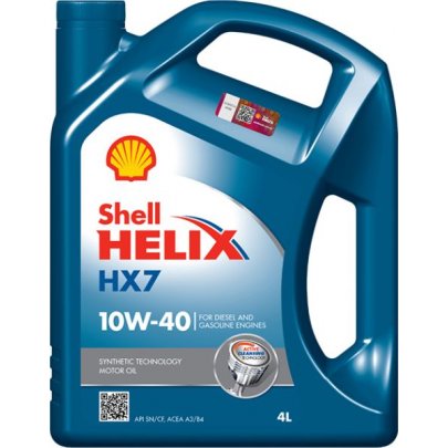 Синтетичне моторне масло 10W40 HELIX HX7 4L (MB 229.3 / RENAULT RN 0700 / RENAULT RN 0710 / VW 505.00 / VW 502.00) HELIXHX710W404L SHELL (Нидерланды)