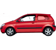 Hyundai Getz 2002-2011 Боковое стекло зданее левое (кузовное, 3D) 14808A SEKURIT (Франция)