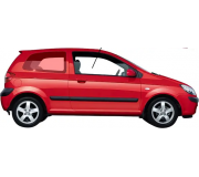 Hyundai Getz 2002-2011 Бокове скло заднє праве (кузовне, 3D) 14809A SEKURIT (Франція)