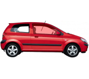 Hyundai Getz 2002-2011 Бокове скло переднє праве (пасажирської дверки, 3D) 14807A SEKURIT (Франція)