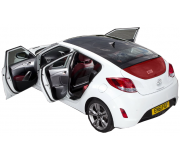 Hyundai Veloster 2011-2018 Заднее стекло (нижняя часть с обогревом, с отверстием) 30978T XYG (КНР)