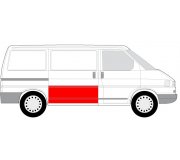 Ремонтна частина дверей правая (обшивка, висота 570мм) VW Transporter T4 90-03 6508-01-9558150K BLIC (Польша)