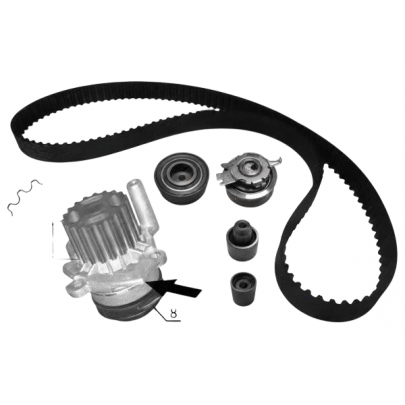 Комплект ГРМ + помпа Volkswagen Passat B6 / Фольксваген Пассат Б6 1.6TDI 2005-2010 KD100 DOLZ (Іспанія)