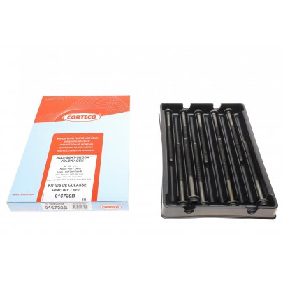 Болты головки двигателя (двигатель: BLF, комплект, 10шт) Volkswagen Passat B6 / Фольксваген Пассат Б6 1.6FSI 2005-2010 016720B CORTECO (Италия)