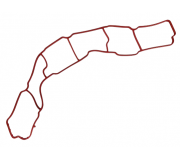 Прокладка впускного коллектора Volkswagen Passat B6 / Фольксваген Пассат Б6 3.2FSI 2005-2010 03H133237B VAG (Германия)