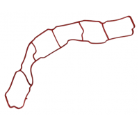 Прокладка впускного коллектора Volkswagen Passat B6 / Фольксваген Пассат Б6 3.2FSI 2005-2010 03H133237B VAG (Германия)