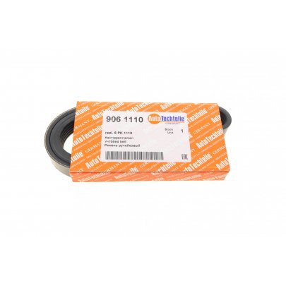 Ремінь генератора (1110мм, з кондиціонером) Volkswagen Passat B6 / Фольксваген Пассат Б6 2.0TFSI 2005-2010 9061110 AUTOTECHTEILE (Німеччина)