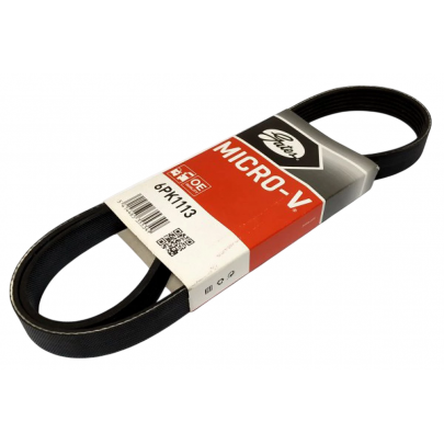 Ремінь генератора (1110мм, з кондиціонером) Volkswagen Passat B6 / Фольксваген Пассат Б6 1.8TSI 2005-2010 6PK1113 GATES (Бельгія)