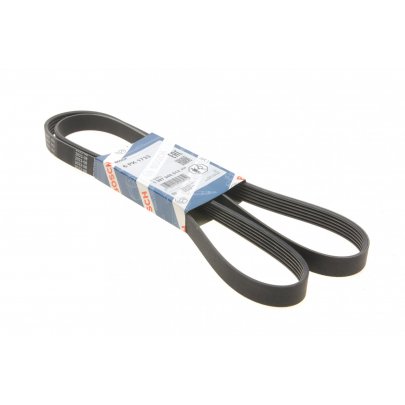 Ремінь генератора (1733мм, з кондиціонером, двигун: CAXA) Volkswagen Passat B6 / Фольксваген Пассат Б6 1.4TSI 2005-2010 1987946012 BOSCH (Німеччина)