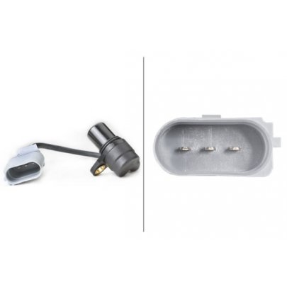 Датчик положення колінвалу (3 контакта, двигун: BSE, BSF) Volkswagen Passat B6 / Фольксваген Пассат Б6 1.6FSI 2005-2010 6PU009163-181 HELLA (Німеччина)