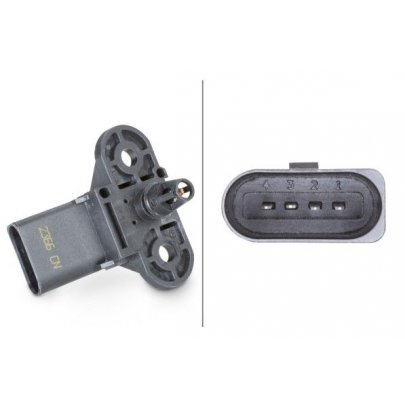 Датчик тиску повітря (двигун: BSE, BSF) Volkswagen Passat B6 / Фольксваген Пассат Б6 1.6FSI 2005-2010 6PP009400-261 HELLA (Німеччина)