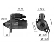 Стартер (1.7кВт) Volkswagen Passat B6 / Фольксваген Пассат Б6 1.9TDI 2005-2010 220449A ERA (Италия)
