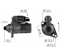 Стартер (1.7кВт) Volkswagen Passat B6 / Фольксваген Пассат Б6 1.9TDI 2005-2010 220449A ERA (Италия)