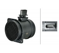 Расходомер воздуха (5 контактов, модуль) Volkswagen Passat B6 / Фольксваген Пассат Б6 3.2FSI / 3.6FSI 2005-2010 8ET358166-551 HELLA (Германия)