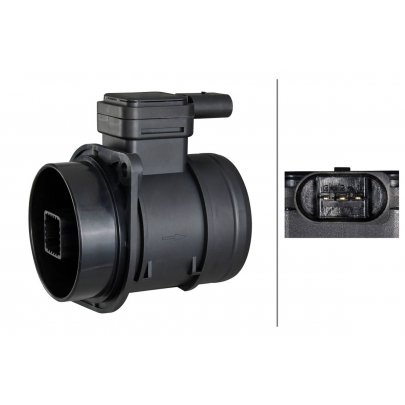 Расходомер воздуха (3 контакта, модуль) Volkswagen Passat B6 / Фольксваген Пассат Б6 1.6TDI 2005-2010 8ET358095-061 HELLA (Германия)