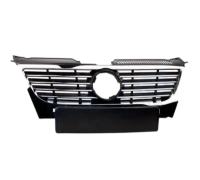 Решетка радиатора (хром/черный, с отверстиями под парктроники) Volkswagen Passat B6 / Фольксваген Пассат Б6 2005-2010 0510610991 TEMPEST (Тайвань)