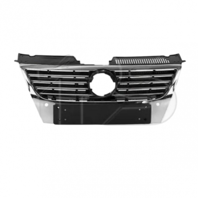 Решітка радіатора (чорний, з отворами під парктроніки)  Volkswagen Passat B6 / Фольксваген Пассат Б6 2005-2010 30853108 AND (Україна)