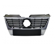 Решітка радіатора (хром, без отворів для парктроніка)  Volkswagen Passat B6 / Фольксваген Пассат Б6 2005-2010 30853110 AND (Україна)