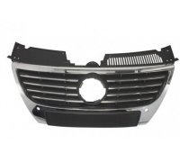 Решітка радіатора (хром / чорний, з отворами під парктроніки)  Volkswagen Passat B6 / Фольксваген Пассат Б6 2005-2010 3L853007 AND (Україна)