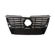 Решітка радіатора (хром / чорний, без отворів для парктроніка)  Volkswagen Passat B6 / Фольксваген Пассат Б6 2005-2010 6502-07-95409910P BLIC (Польща)