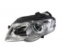 Фара передняя левая (H7/W5W, электрическое, с моторчиком) Volkswagen Passat B6 / Фольксваген Пассат Б6 2005-2010 088977 VALEO (Франция)