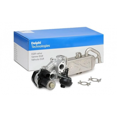 Клапан EGR рециркуляции отработанных газов (с радиатором) Volkswagen Passat B6 / Фольксваген Пассат Б6 1.6TDI 2005-2010 EG10472-12B1 DELPHI (США)