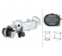 Клапан EGR рециркуляции отработанных газов (с радиатором) Volkswagen Passat B6 / Фольксваген Пассат Б6 1.6TDI 2005-2010 6NU358167-001 HELLA (Германия)
