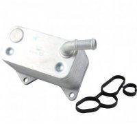 Радіатор масляний / теплообмінник (125x115x210) Volkswagen Passat B6 / Фольксваген Пассат Б6 2.0FSI / 2.0TFSI 2005-2010 3L711029 AND (Україна)