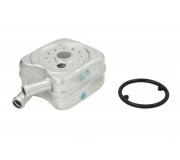 Радіатор масляний / теплообмінник (56x92x92, двигун: BSE, BSF) Volkswagen Passat B6 / Фольксваген Пассат Б6 1.6FSI 2005-2010 90606 NISSENS (Данія)