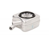 Радіатор масляний / теплообмінник (56x92x92, двигун: BSE, BSF) Volkswagen Passat B6 / Фольксваген Пассат Б6 1.6FSI 2005-2010 D4A002TT THERMOTEC (Польща)