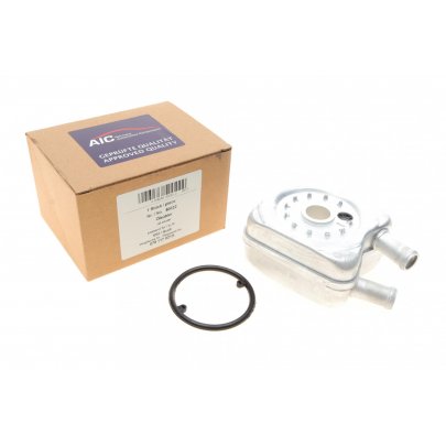 Радіатор масляний / теплообмінник (56x92x92, двигун: BSE, BSF) Volkswagen Passat B6 / Фольксваген Пассат Б6 1.6FSI 2005-2010 50022 AIC (Німеччина)