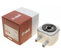 Радиатор масляный / теплообменник (75x95x100) Volkswagen Passat B6 / Фольксваген Пассат Б6 3.2FSI / 3.6FSI 2005-2010 11170067501 VIKA (Тайвань)