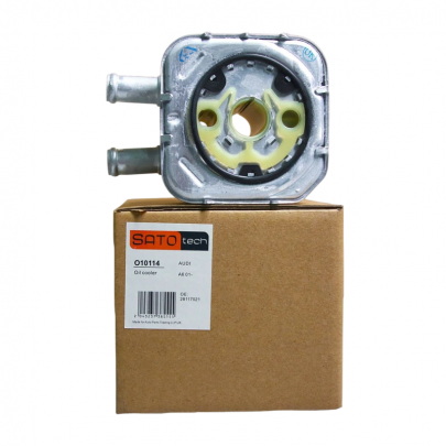 Радиатор масляный / теплообменник (75x95x100) Volkswagen Passat B6 / Фольксваген Пассат Б6 3.2FSI / 3.6FSI 2005-2010 O10114 SATO TECH (Украина)