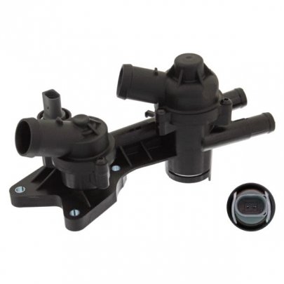 Термостат (87 °C, с корпусом, двигатель: BLF) Volkswagen Passat B6 / Фольксваген Пассат Б6 1.6FSI 2005-2010 45081 FEBI (Германия)