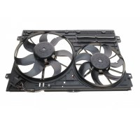 Вентилятор радиатора (с корпусом) Volkswagen Passat B6 / Фольксваген Пассат Б6 2005-2010 47400 NRF (Нидерланды)
