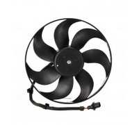 Вентилятор радиатора (одинарный вентилятор) Volkswagen Passat B6 / Фольксваген Пассат Б6 2005-2010 85683 NISSENS (Дания)