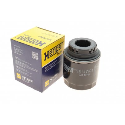 Масляний фільтр (висота 93мм) Volkswagen Tiguan / Фольксваген Тігуан 1.4 (бензин) 2007-2016 H314W01 HENGST (Німеччина)