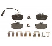 Гальмівні колодки задні (з датчиком, 87x53x17) Volkswagen Tiguan / Фольксваген Тігуан 2007-2016 0986494619 BOSCH (Німеччина)